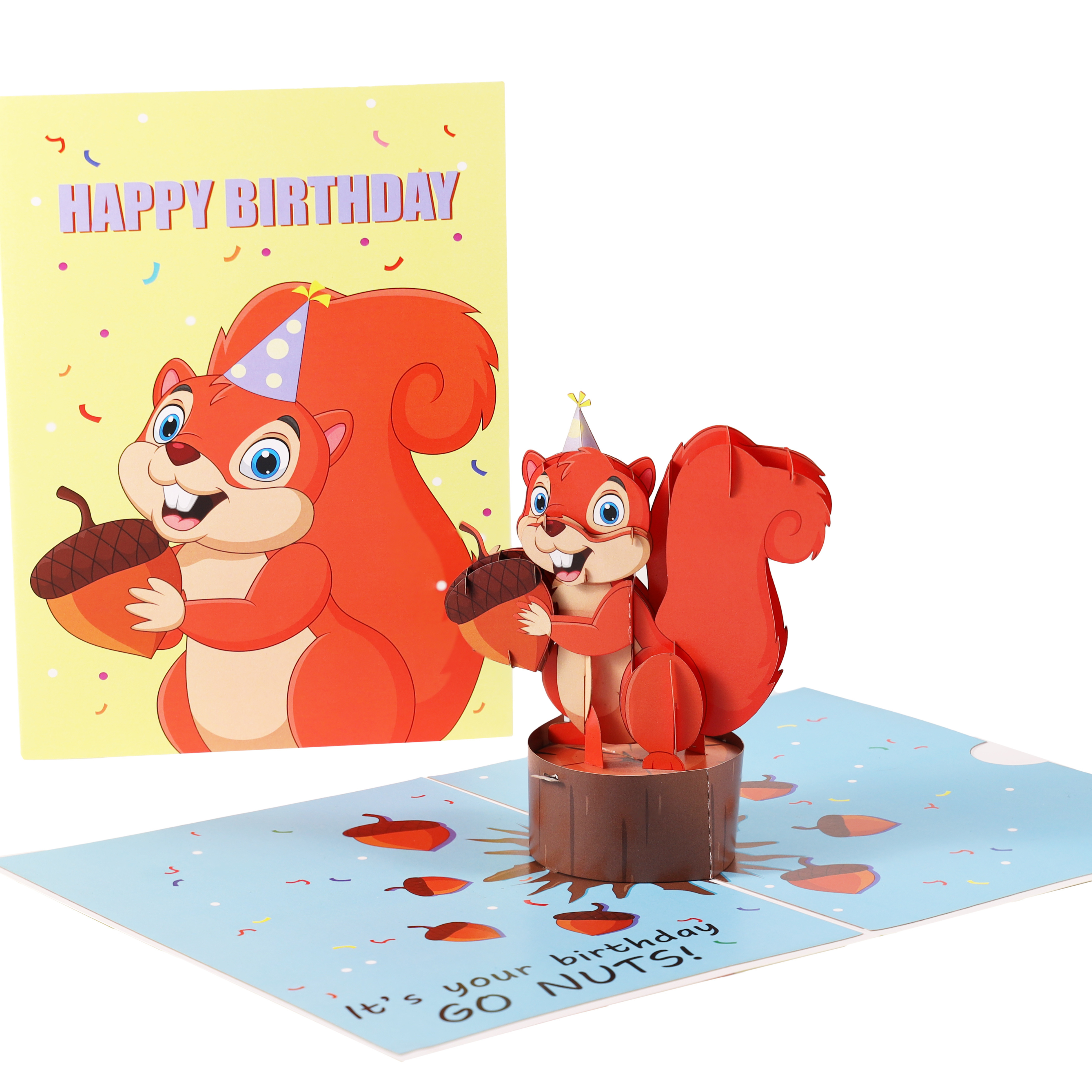 Sprinkles birthday cake pop-up card