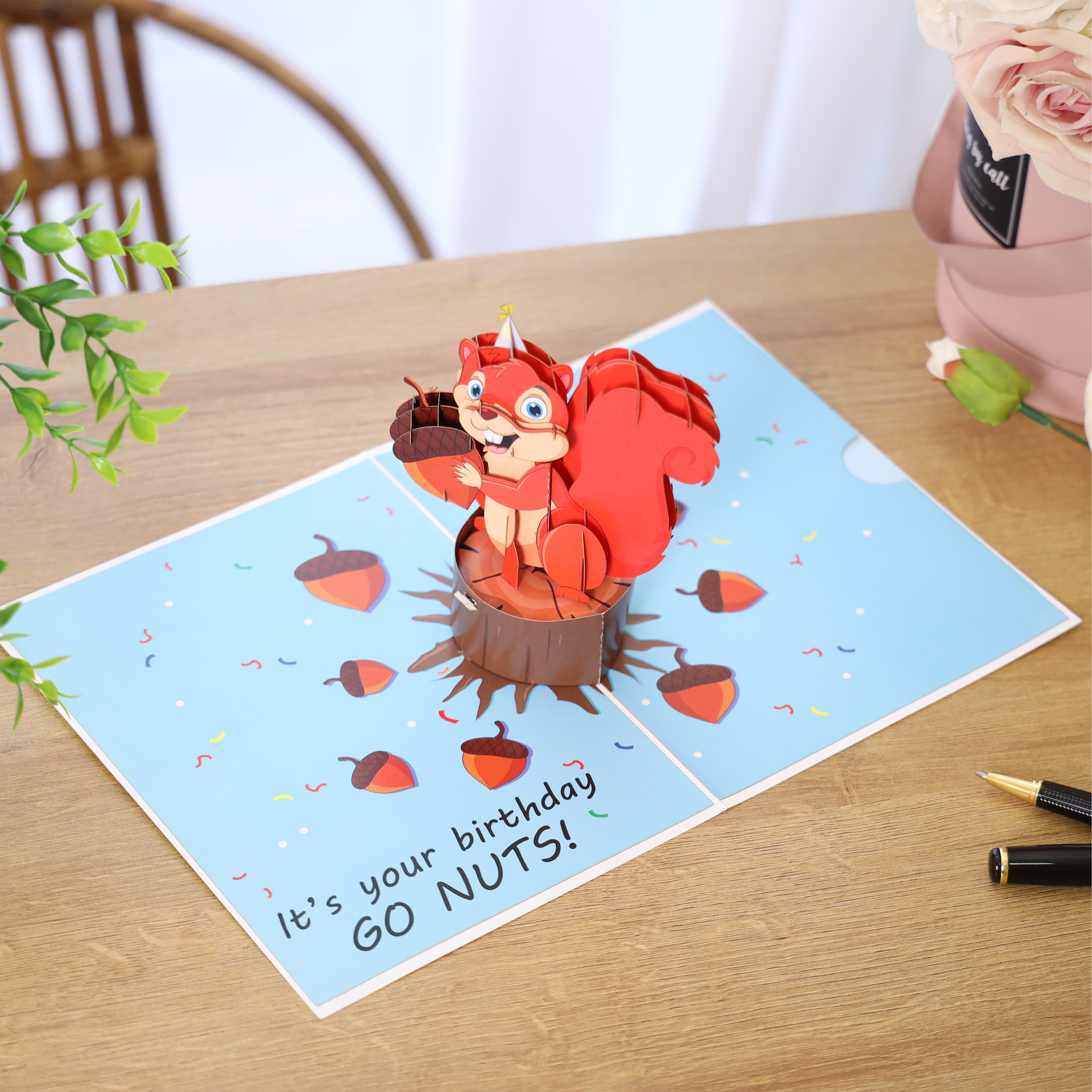 Sprinkles birthday cake pop-up card