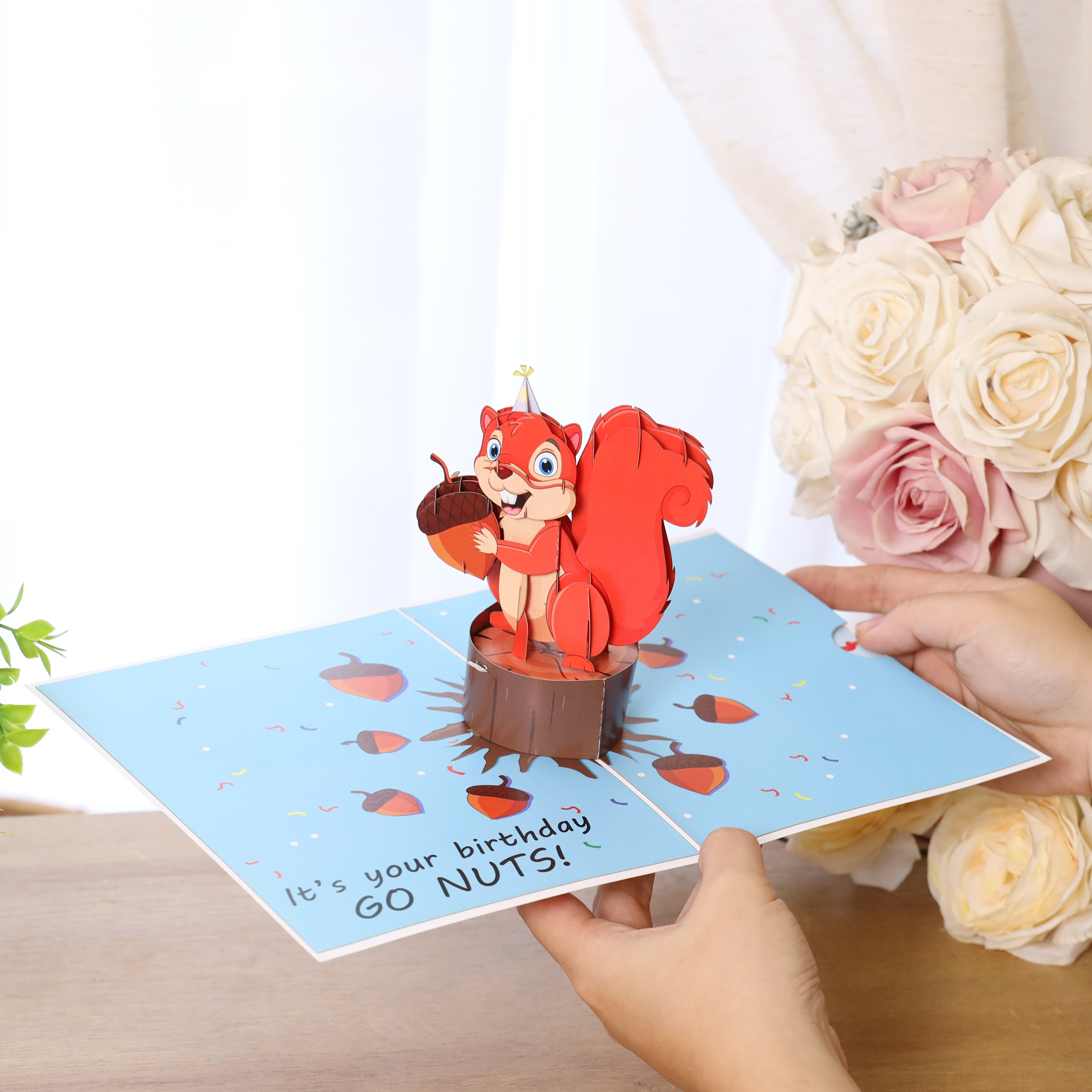 Sprinkles birthday cake pop-up card
