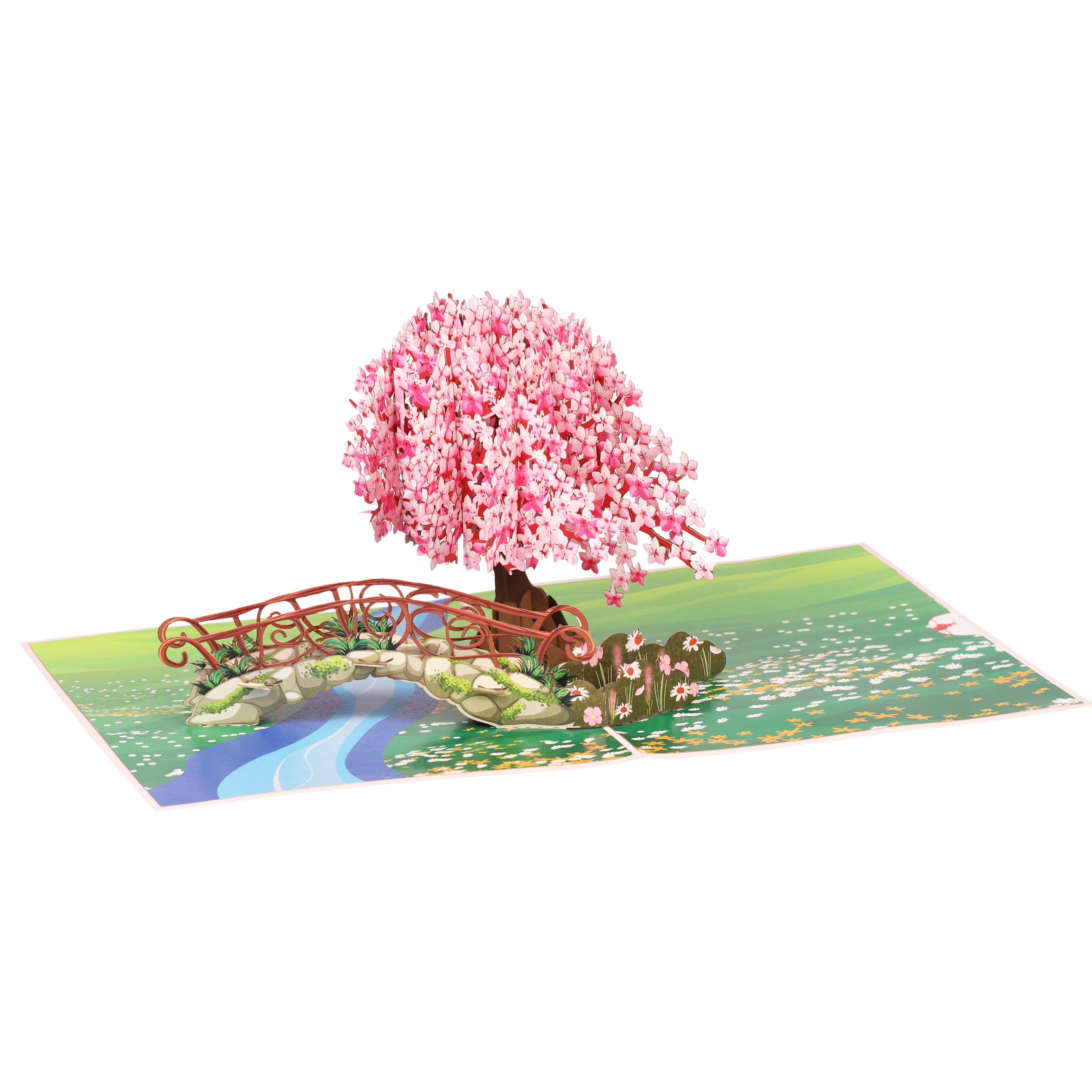 Cherry blossom tree 3D romantic love For Birthday cards, anniversary greeting card, pop up Mothers Day card